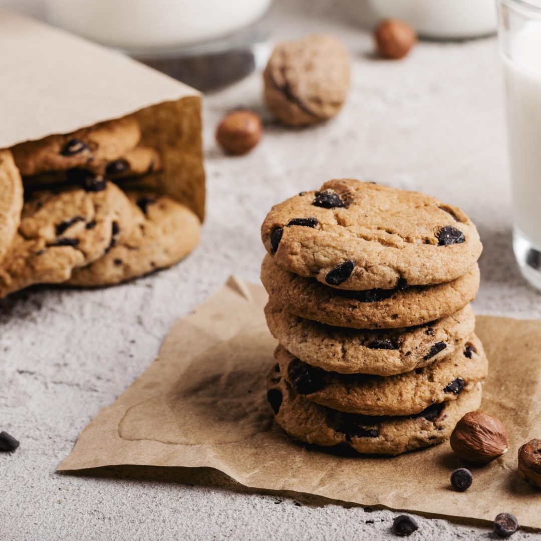 delicious cookies with milk