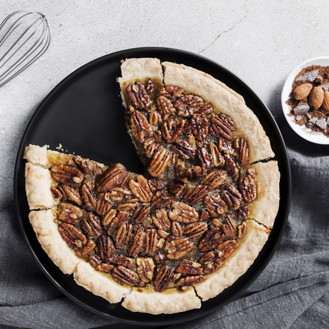 pecan pie top view